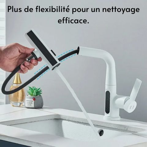 robinet cuisine douchette avec affichage intelligent de la température