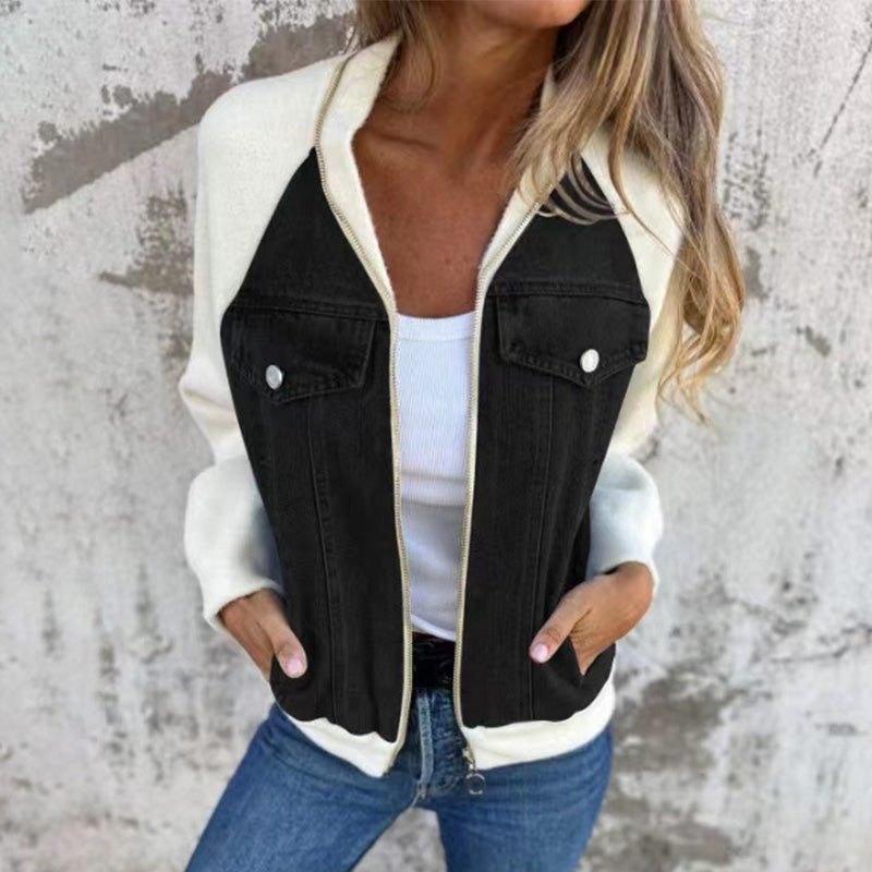 Summer sale New products 49% off🍃🔥New fashionable creative denim spliced jacket for women