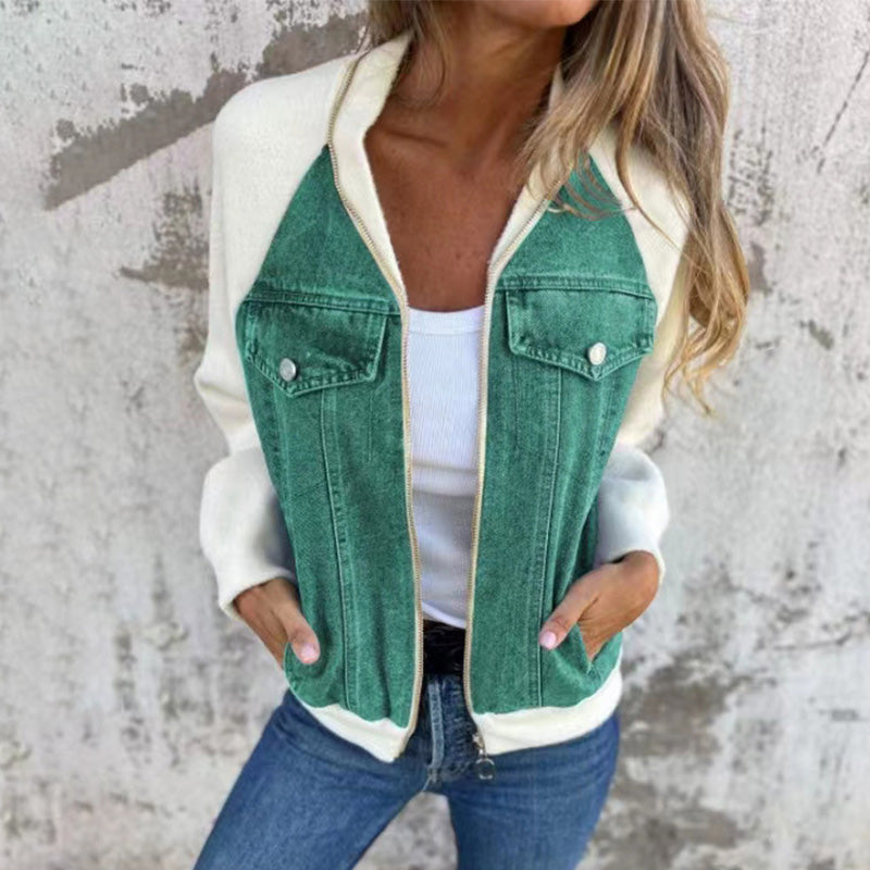 Summer sale New products 49% off🍃🔥New fashionable creative denim spliced jacket for women