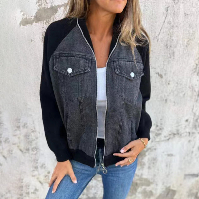 Summer sale New products 49% off🍃🔥New fashionable creative denim spliced jacket for women