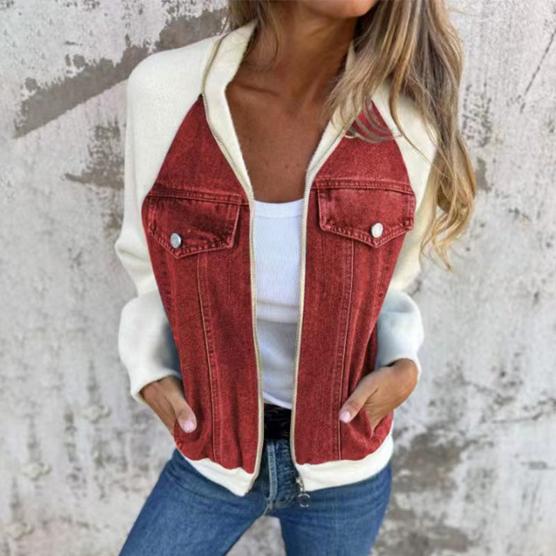 Summer sale New products 49% off🍃🔥New fashionable creative denim spliced jacket for women