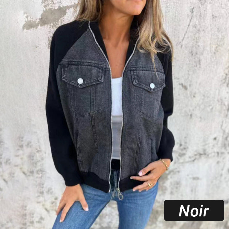 Summer sale New products 49% off🍃🔥New fashionable creative denim spliced jacket for women