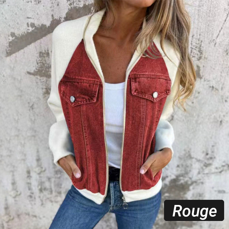 Summer sale New products 49% off🍃🔥New fashionable creative denim spliced jacket for women