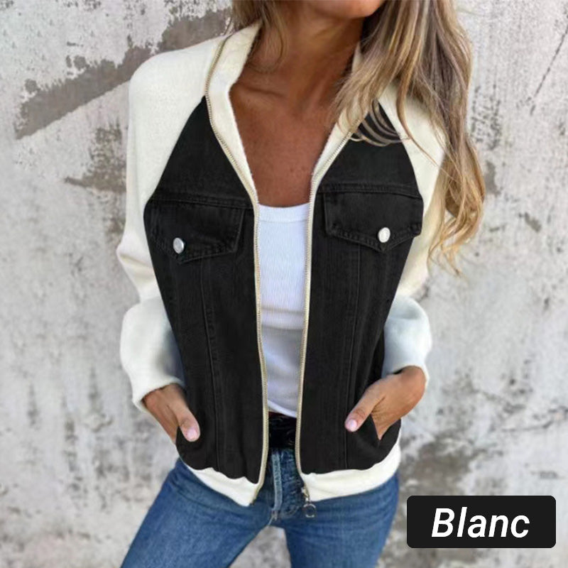 Summer sale New products 49% off🍃🔥New fashionable creative denim spliced jacket for women