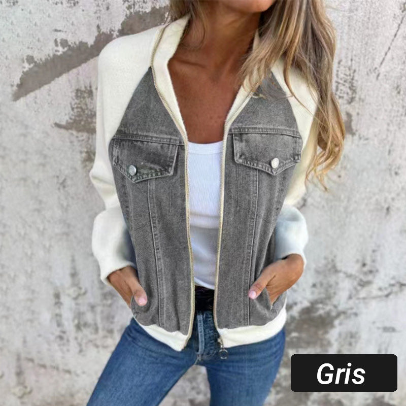 Summer sale New products 49% off🍃🔥New fashionable creative denim spliced jacket for women