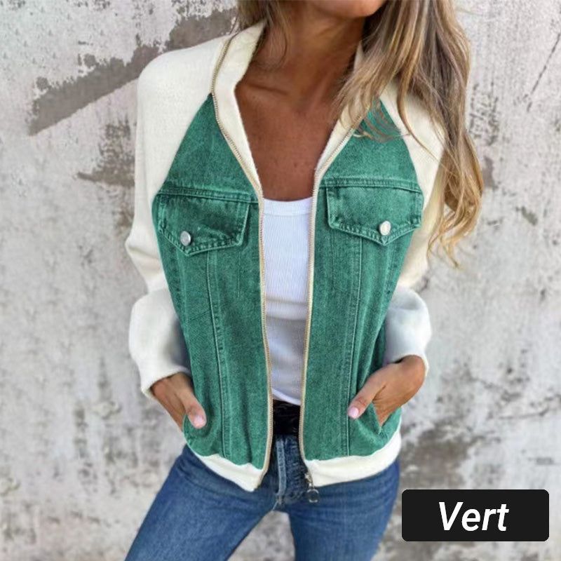 Summer sale New products 49% off🍃🔥New fashionable creative denim spliced jacket for women